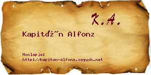 Kapitán Alfonz névjegykártya
